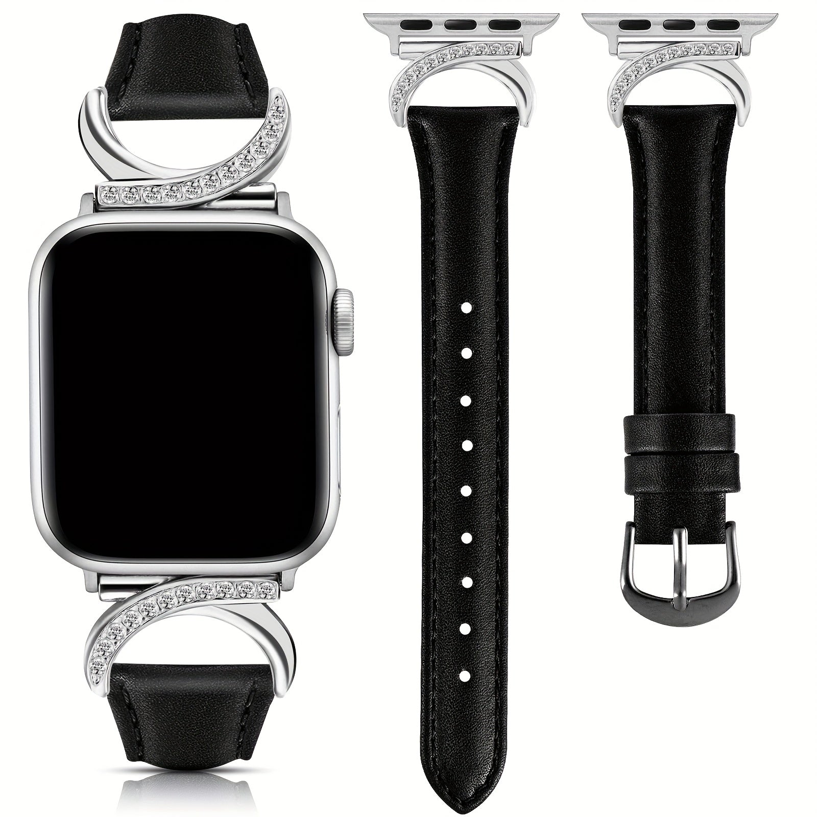 [Golden Buckle Apple Watch Strap] Apple Watch Strap - Ultra-thin Delicate C-shaped Golden Buckle Strap Replacement for IWatch Series 10 9 Ultra SE 8 7 6 5 4 3 2 1 (41mm 40mm 38mm 42mm 44mm 45mm 46mm 49mm)