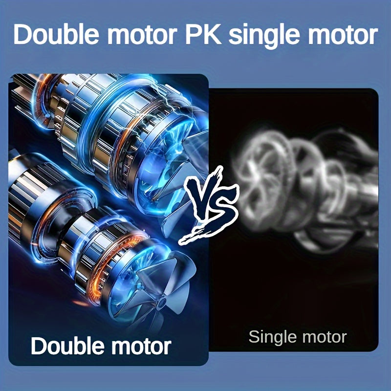 JKUOO Portable USB Desk Fan with 720° Swivel Head - High-Velocity, 5 Speeds, Rechargeable Lithium Battery, Indoor/Outdoor Use, Ideal for Off