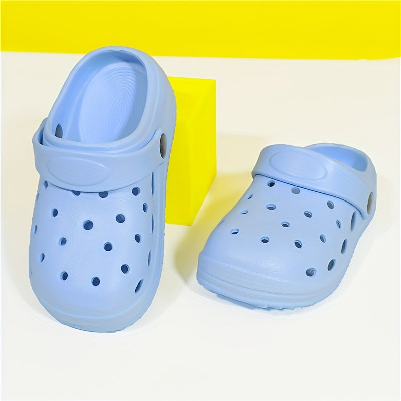 Kids' All-Season Breathable EVA Clogs - Lightweight, Anti-Slip with Geometric Design, Perfect for Indoor/Outdoor Play