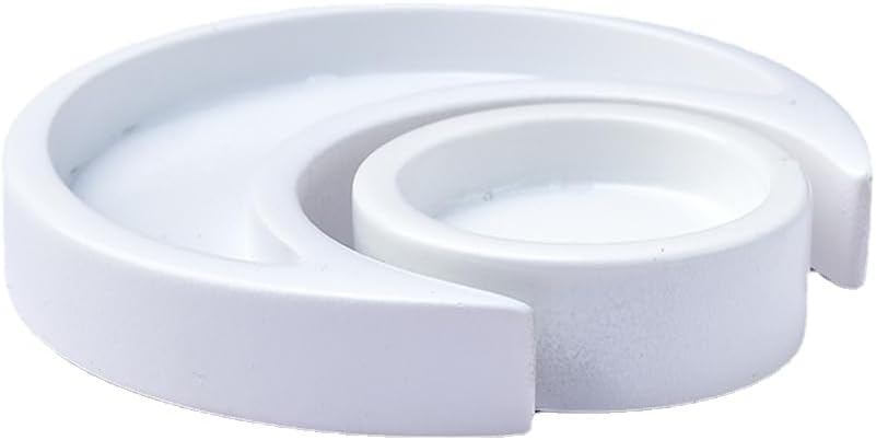 Crescent Moon Tray Crystal Holder Crystal Display for Stones Storage Moon and Star Trinket Tray Celestial for Room Decor (Small White Moon and Sun)
