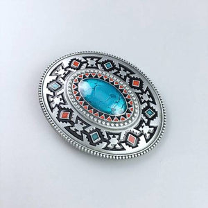 New JEAN'S FRIEND Vintage Classic Enamel Celtic Oval Southwest Belt Buckle US Local Shipping