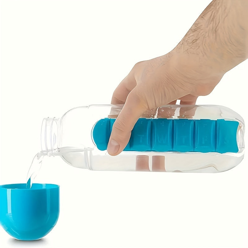 Innovative 2-in-1 Medicine and Water Bottle: Portable, Secure Pill Storage for Hydration On-the-Go, Perfect for Travel & Outdoor