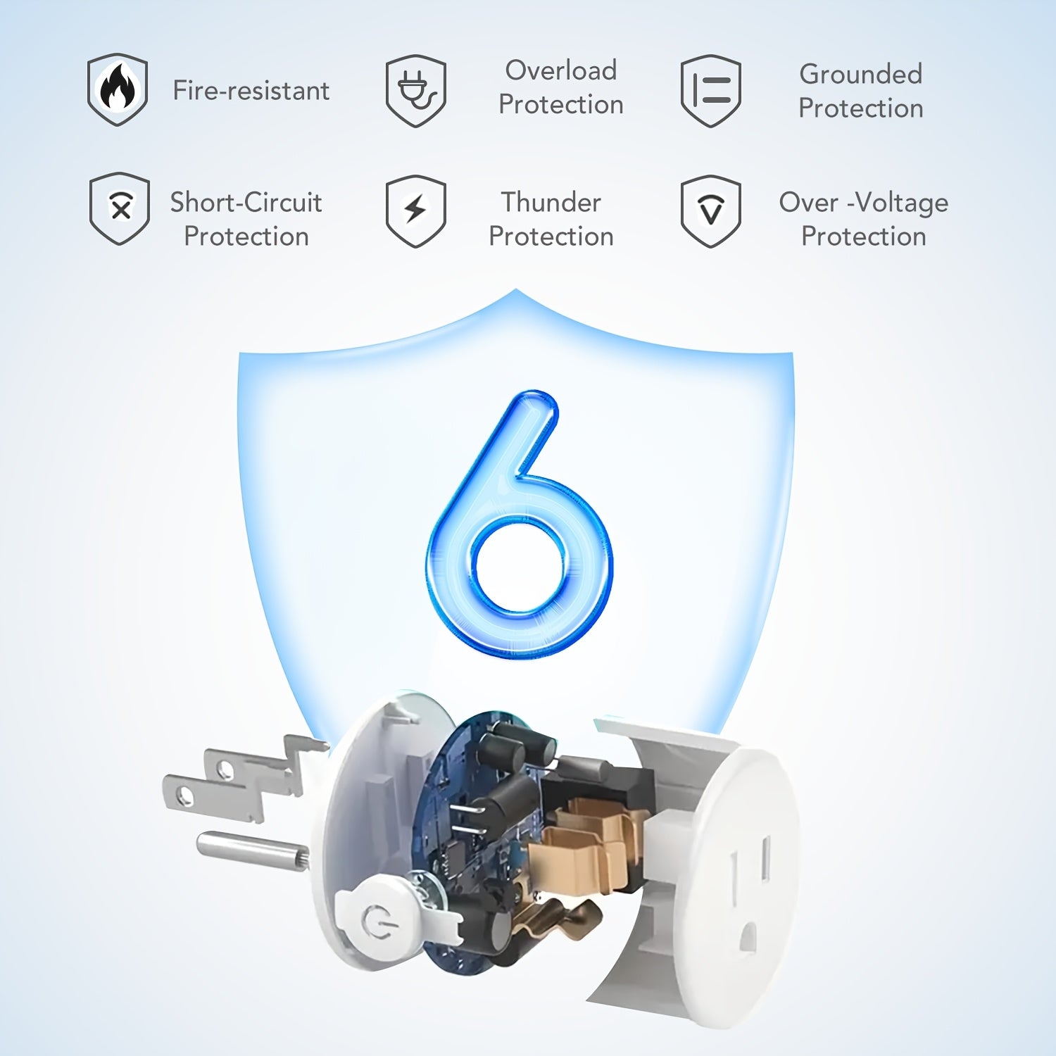 4-Pack Oyajia Smart Plug, Voice Control with Alexa & Google Assistant, WiFi Enabled, Timer Function, 110-130V US Plug, No Battery Required