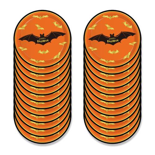 Halloween Pumpkin Blood Hand Bat Paper Plates Party Supplie Plates 68PCS Set US Local Shipping