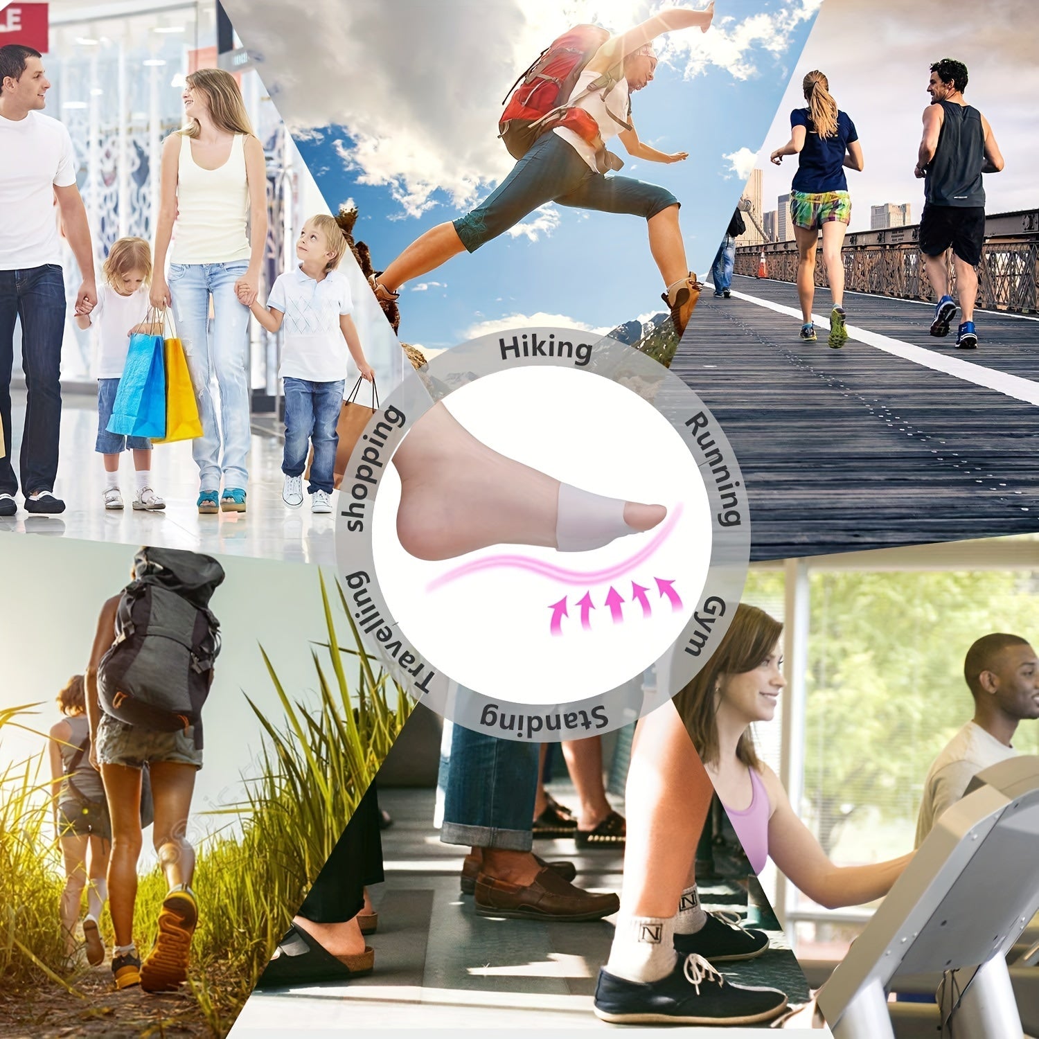 Gel Toe Separator, Cushioning Pad New Material, Breathable Soft Gel, Toe Separator, Forefoot Pad