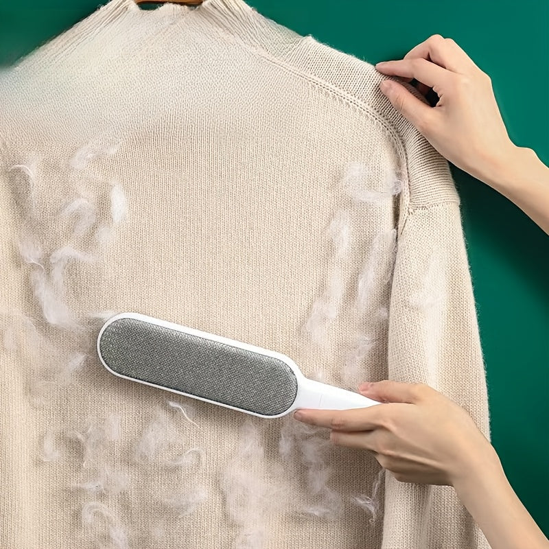 Reusable Lint Remover, Double-Sided Pet Hair And Dust Brush, Manual Electrostatic Cleaning Tool, Durable Polypropylene, Can Clean Clothes, Sofas, Furniture, Bedding, Carpets Without Electricity
