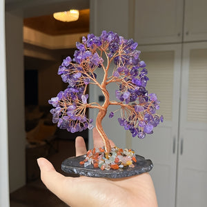 [Amethyst Crystal Tree] Natural Amethyst Crystal Tree - Wealth Tree Life Tree - Suitable for Home Decoration Gifts Exquisite Crystal Decorations