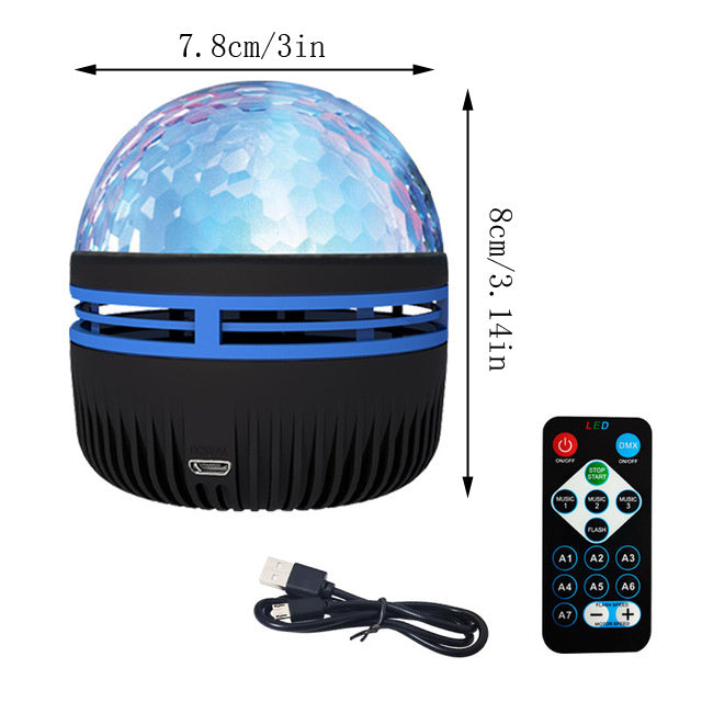 1pc Starry Projector Light With 7 Color Patterns & Remote Control, LED Mini Star Light, Multifunctional Polar Projector Night Light For Bedr