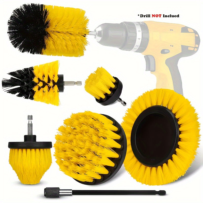 Drill Brush Set, Power Scrubber Brush, Drill Brush Attachment, Multipurpose Power Scrub Brush, Suitable for Grout Floor, Bathroom, Tub, Tile, Corner, Floor, Car Wheel, Dead Corner, Drill Not Included, Cleaning Supplies, Cleaning Tool