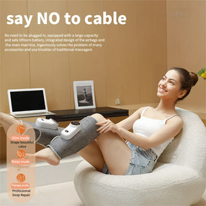 High-Capacity Leg Massager - 3 Intensities, 3 Heat Levels, Easy-to-Use Circular Calf Press for Feet, Legs, Thighs, Knees, 1pc