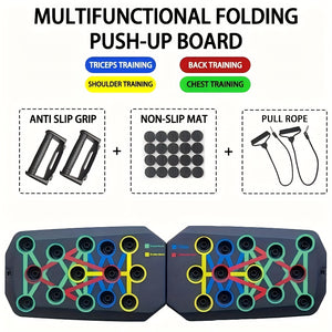 1pc Home Foldable Push Up Board, Multifunctional 28 Hole Fitness Board, Suitable For Physical Exercise, Chest Muscle Exercise, Strength Training Equipment