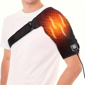 USB Powered Heating Shoulder Wrap with Adjustable Temperature - Unisex Portable Heat Pad