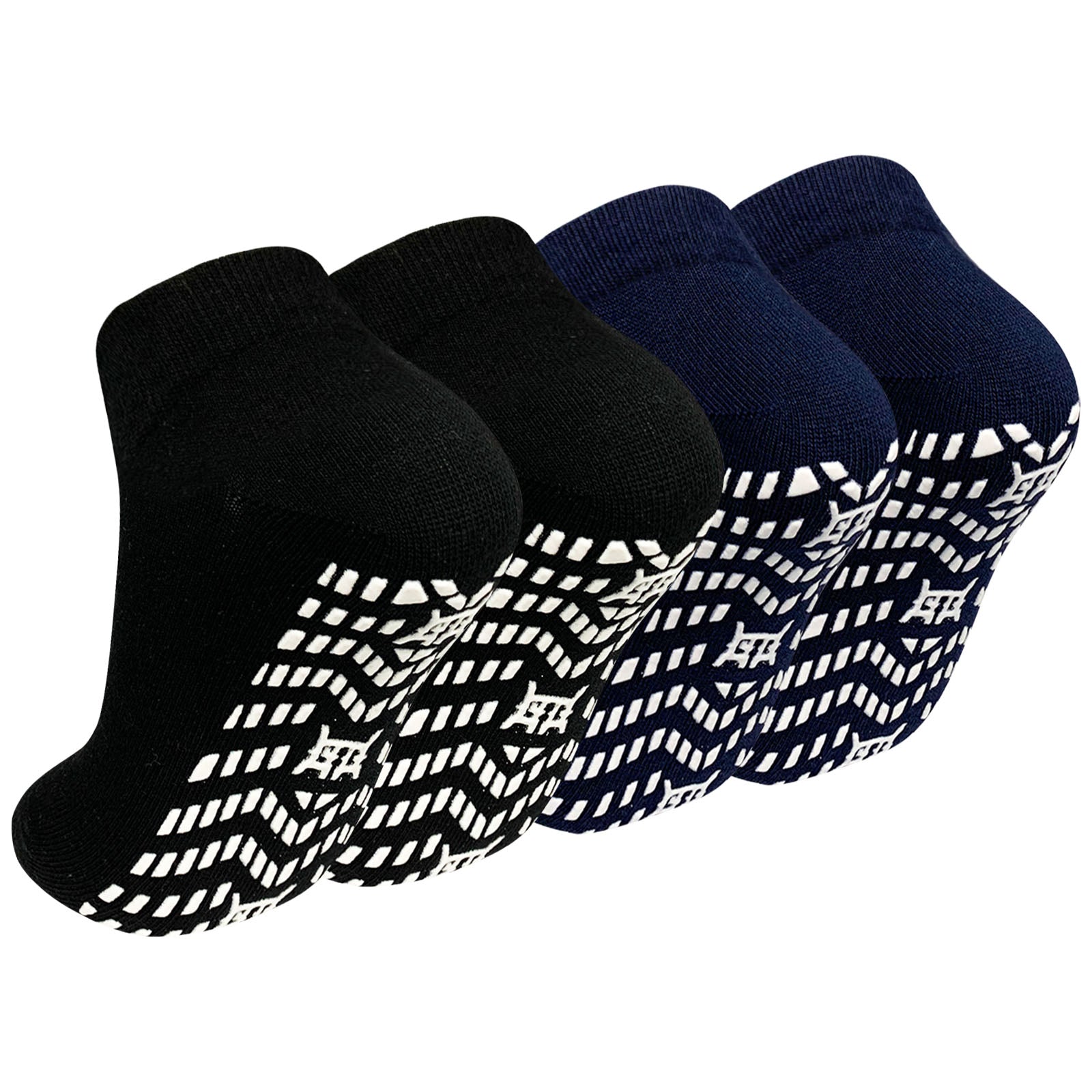 5 Pairs Non-Slip Grip Socks For Men And Women, Anti-Skid Hospital And Yoga Socks For Elderly
