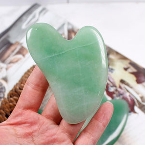 Natural Aventurine Quartz Gua Sha Board Green Jade Stone Body Facial Eye Scraping Plate Acupuncture Massage Relaxation Health