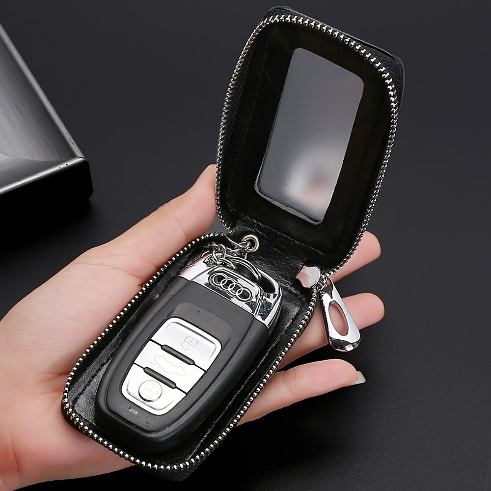 1pc Universal Car Key Fob Case, Car Smart Key Fob Holder For Remote Key Fob, There Are Four Colors Available Key Holder, Burgundy, Black, Bl