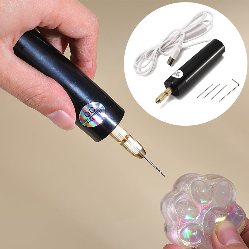 Portable Mini Electric Drill: 5V USB Handheld Drill For Jewelry Making, Wood Crafting, And Metalworking