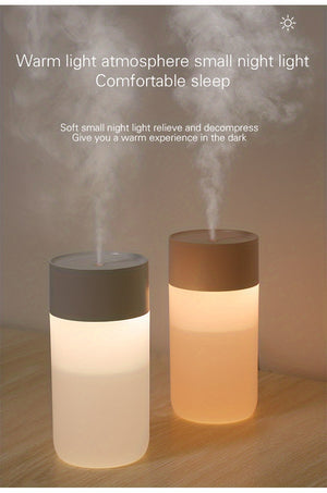 1pc 400ml USB Mini Air Humidifier with Aroma Essential Oil Diffuser - Perfect for Home and Car Use