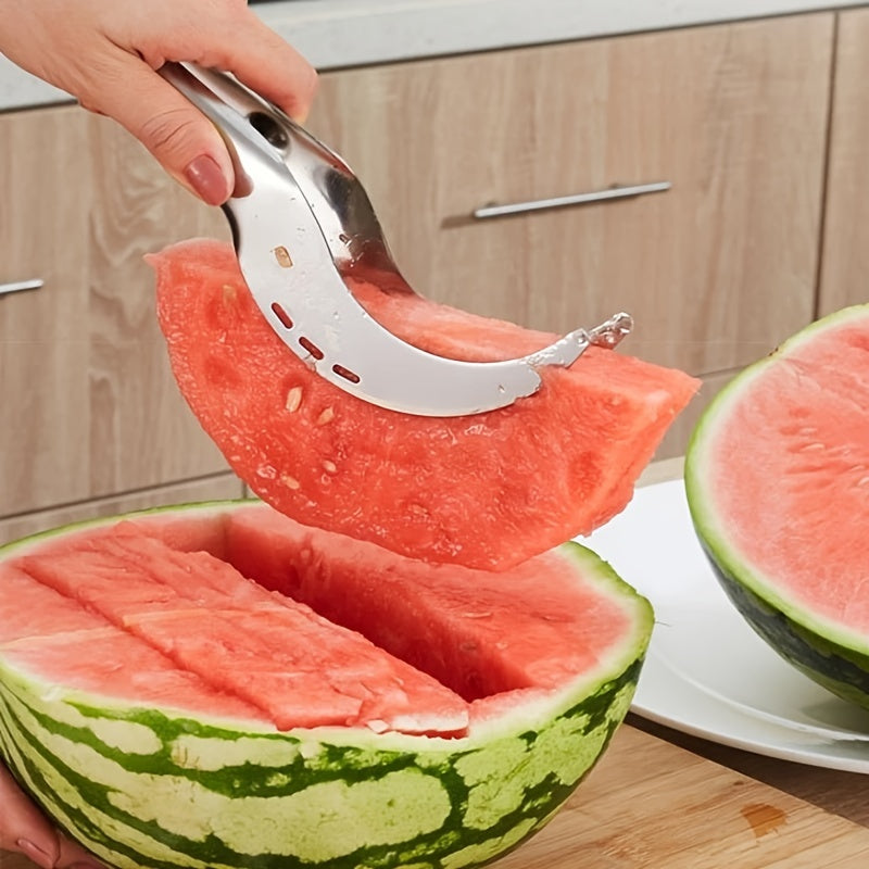 1pc Stainless Steel Windmill Watermelon Cutter Artifact Salad Fruit Slicer Cutter Tool Watermelon Digger Kitchen Accessories Gadgets