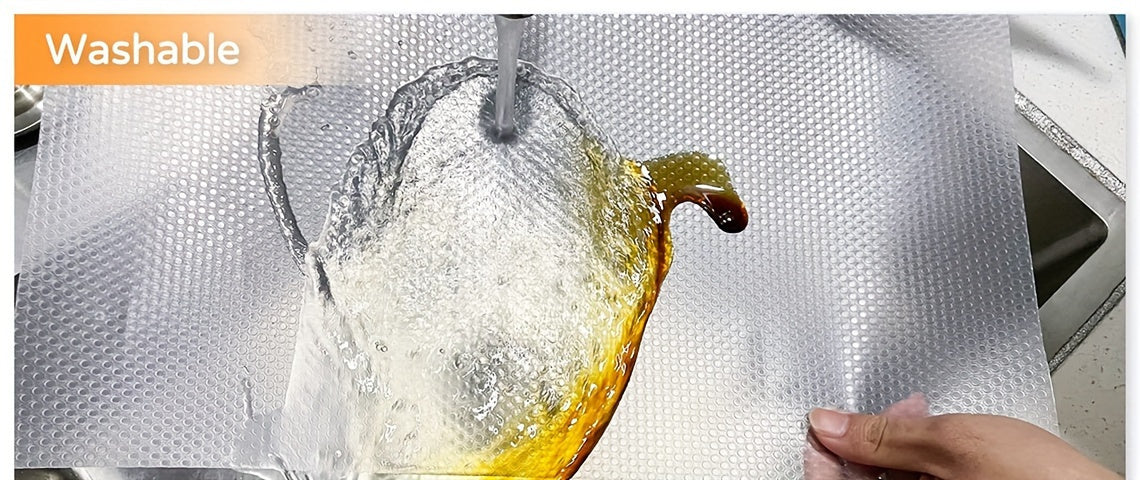 EVA Non-Slip Daisy Pattern Drawer Liner Sheets - Plastic Anti-Moisture Shelf Liner for Kitchen Cabinets, Wardrobe, Shoe Organizer - Clear Cu