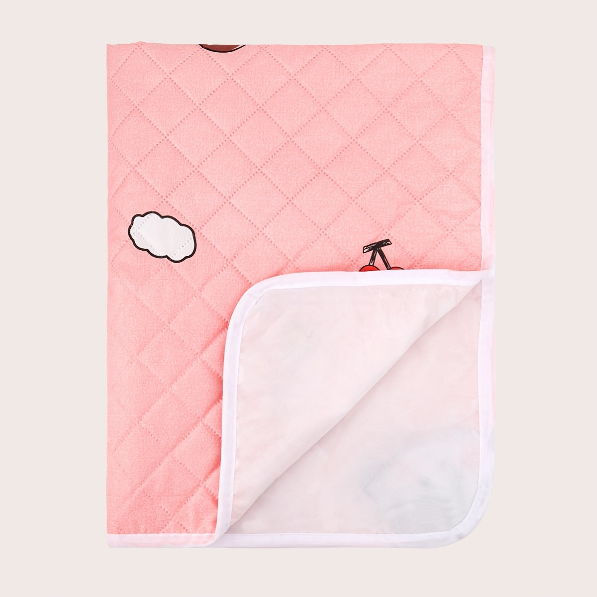 1pc Reusable Diaper Bed Pad, High Absorbency Polyester Protective Mat, Breathable Washable Leak-Proof Cover for Youngsters, Adults, Elderly, Menstrual, Sofa - Bright Pink