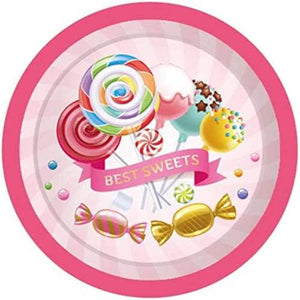 Candyland Plates Colorful Candies Lollipop Paper Plates Party Supplies 68PCS Set US Local Shipping