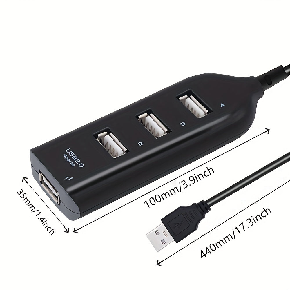 Multi-functional USB Hub 5Mbps High Speed Multi USB 2.0 Port Splitter Durable And Practical Classic 4-In-1 Power Expander Adapter