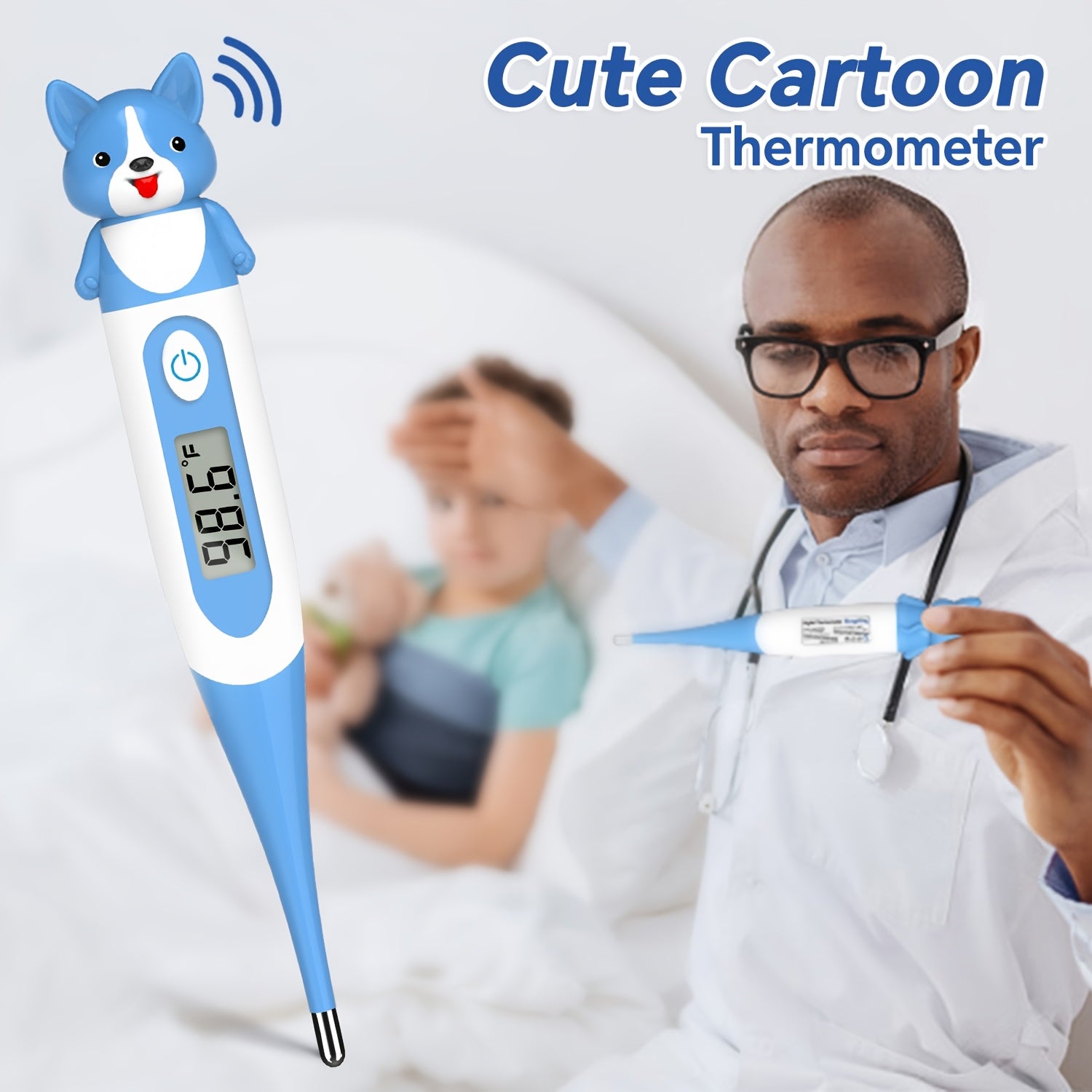 Digital Youngsters's Thermometer for Youngsters - LCD Display, Flexible Tip, High Precision Fever Reading Thermometer for Rectum, Oral and Armpit - Youngsters's Oral Thermometer