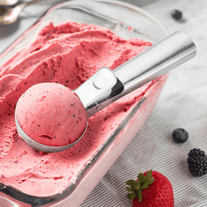 Heavy Duty Stainless Steel Ice Cream Scoop - Trigger-Activated For Easy Serving!