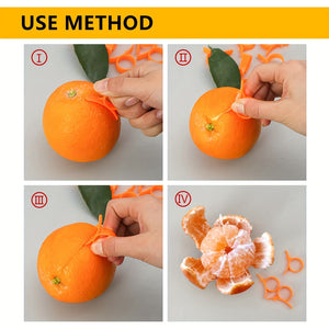 6pcs Creative Orange Peeler with Ring Handle - Easily Peel Oranges, Lemons, and Grapefruits - Kitchen Gadget for Effortless Fruit and Vegeta