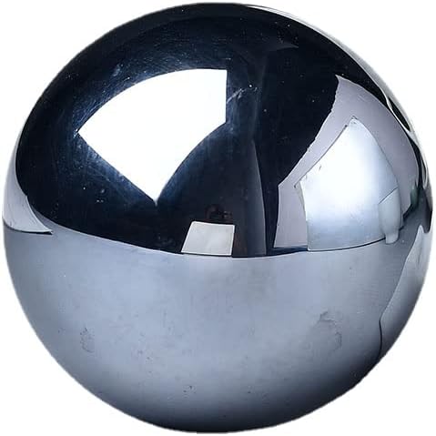 Terahertz Ball Melt Ice Stones Ball Healing Gemstone Sphere with Stand Meditation Chakra Room Decor Office Gift Energy Crystals Reiki Stones Collectible Sphere Stone Rocks Mineral (40-45mm)