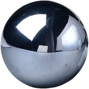 Terahertz Ball Melt Ice Stones Ball Healing Gemstone Sphere with Stand Meditation Chakra Room Decor Office Gift Energy Crystals Reiki Stones Collectible Sphere Stone Rocks Mineral (40-45mm)