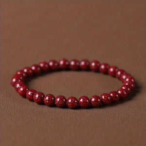 1pc Cinnabar Red Bracelet For Men And Women Good Luck Attract Wealth Best Gift For Friends Family Casual Daily Wear