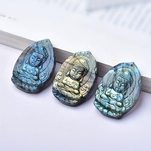 Beautiful Natural Labradorite Carving Wing Ornments Healing Crystal Skull Collectible Figurines Reiki Decor