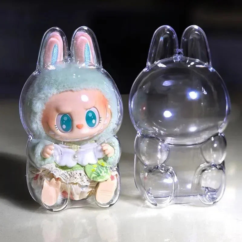 LABUBU Clear Macaron Case, Dust Case, Popmart Bubble Mart Doll Accessories, Doll Accessories, Christmas and New Year Gifts