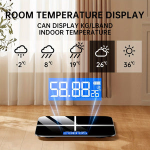 Weight Scale Electronic Scale, 396 Pound Digital Bathroom Scale, High-precision Weight Scale With LED High-definition Display Screen And Tem