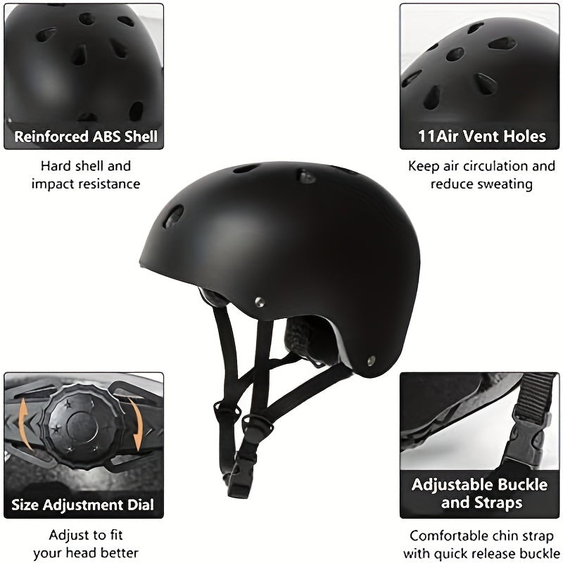 Stylish And Cool Helmet, Adjustable Size Helmet, Men'S Helmet, Women'S Helmet, Halloween, Christmas Gift, Birthday Gift, Paintable Helmet, Suitable For A Variety Of Sports Helmets (black, White)
