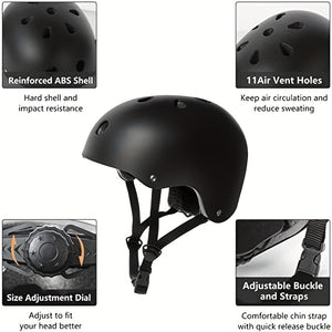 Stylish And Cool Helmet, Adjustable Size Helmet, Men'S Helmet, Women'S Helmet, Halloween, Christmas Gift, Birthday Gift, Paintable Helmet, Suitable For A Variety Of Sports Helmets (black, White)