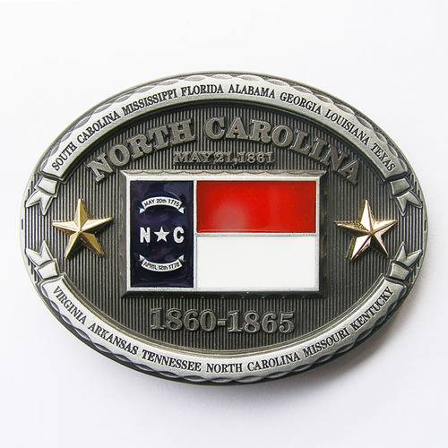 New Vintage North Carolina State Flag Oval Belt Buckle US Local Shipping