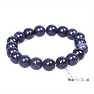 1pc Romantic Blue Sandstone Starry Sky Couple Bracelet