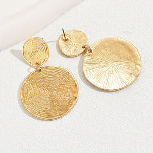 Golden Lollipop Pattern Round Dangle Earrings Elegant Simple Style Zinc Alloy 18K Gold Plated Jewelry Trendy Female Gift