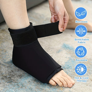 1pc Ankle Ice Wrap, Ankle Foot Ice Heel Ice Pack, Hot Cold Pack, Reusable Gel Ice Pack For-With Adjustable Strap To Offer Firm Fit-Ankle Ice Pack For Gel Cold Compress, Reusable, Hot And Cold Compress (L-XL)-Adjustable Design-Three Colors Available