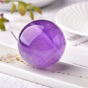 Natural Amethyst crystal ball 20mm Reiki Quartz Energy Healing Stone Ore Mineral For Home Decoration Collection DIY gift