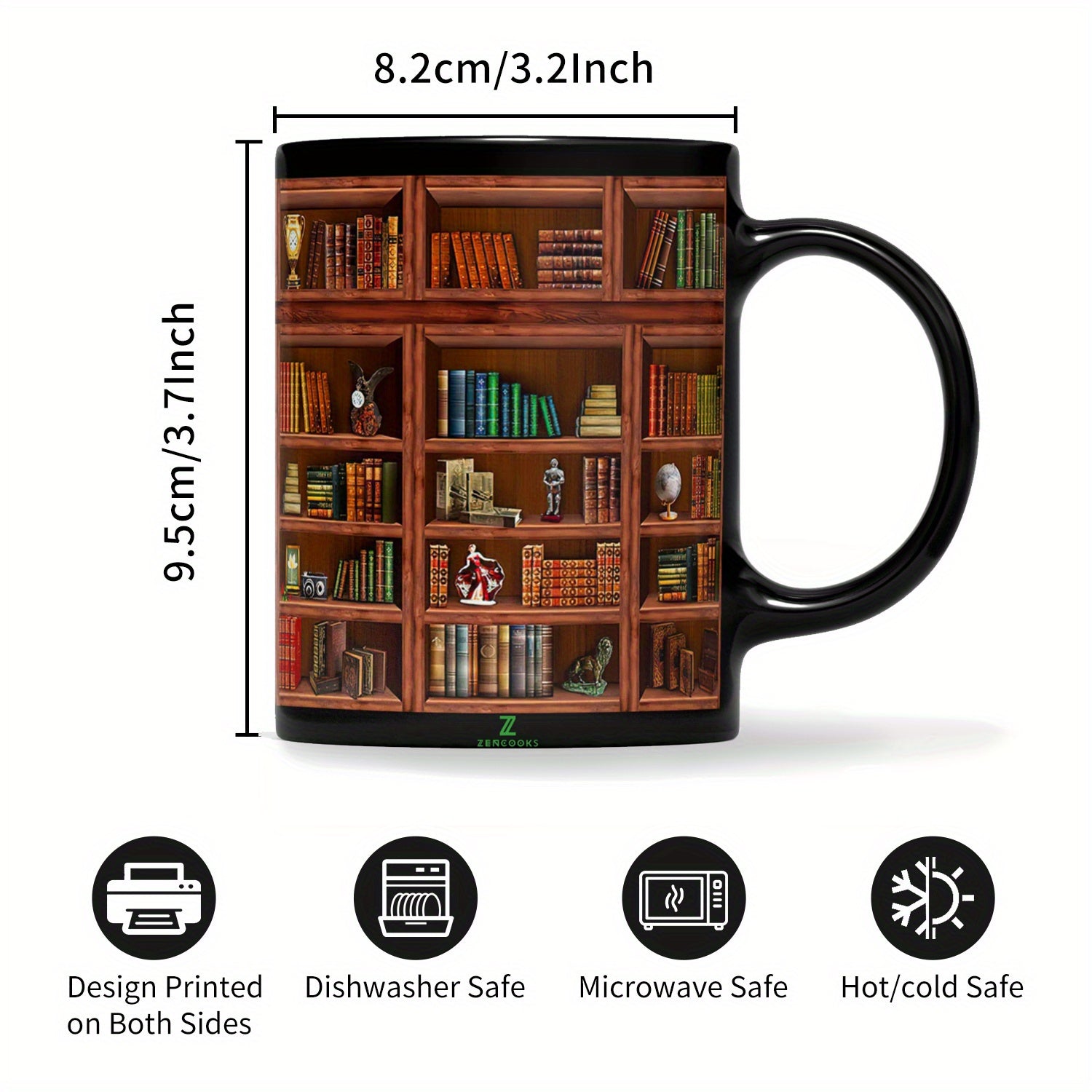 1pc, Library Bookshelf Mug, Book Lovers Coffee Mugs, Librarian Mug, Book Coffee Mug, Book Coffee Cups, Book Club Cup, Bookish Items, Bookwor