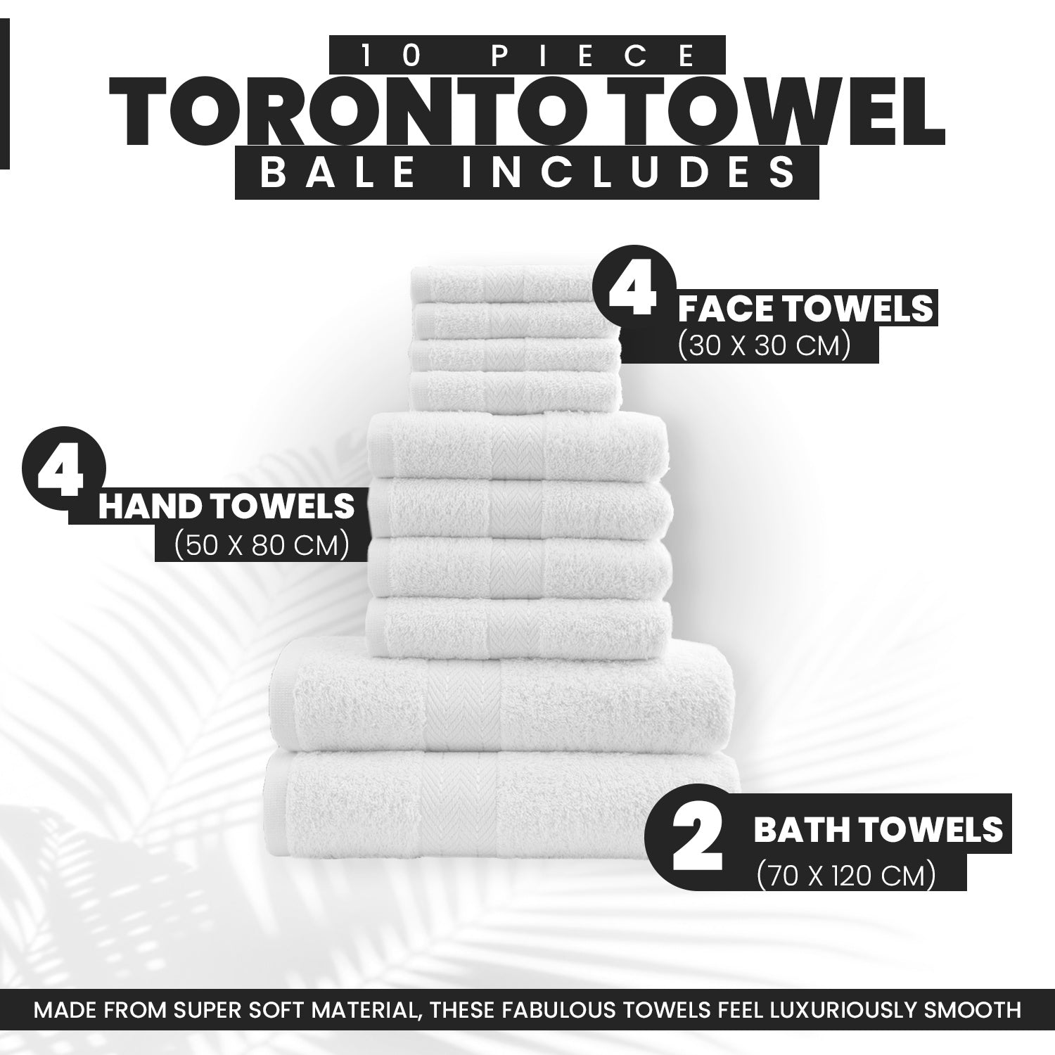 10pcs Towel Bale Set | Luxurious 100% Cotton Towels Family Pack | Quick-Drying, Highly Absorbent & Ultra-Soft Fabric | Includes 4 Face Towels, 4 Hand Towels, 2 Bath Towels | Available in 16 Elegant Colours | Ideal for Home, Gym, Spa, or Beach Use | Durabl
