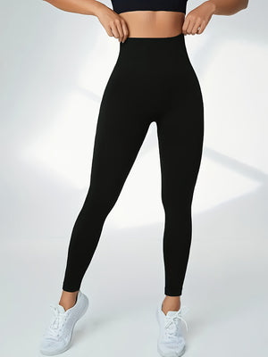 [Peach Hip Yoga Fitness Leggings] High-waisted Sports Pants - Comfortable Polyamide Blend, Compression Sculpting, Elasticity, Peach Hip Yoga Fitness Leggings