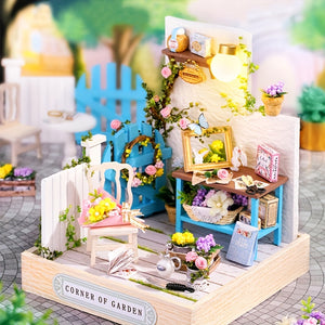 DIY 3D Jigsaw Puzzle Cabin Model: Creative Gift for Girls - Retro Garden Miniature Scene House