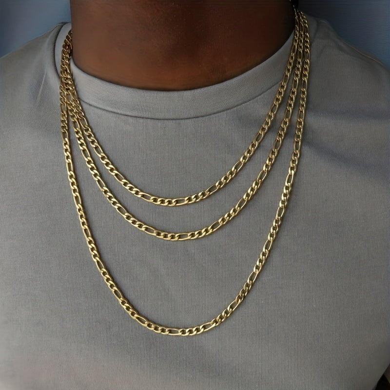 1pc Men's Simple Fashion Golden Necklace