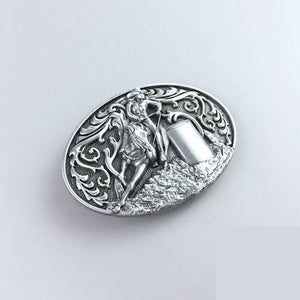 New Vintage Oval Cowgirl Rodeo Raceing Western Belt Buckle US Local Shipping