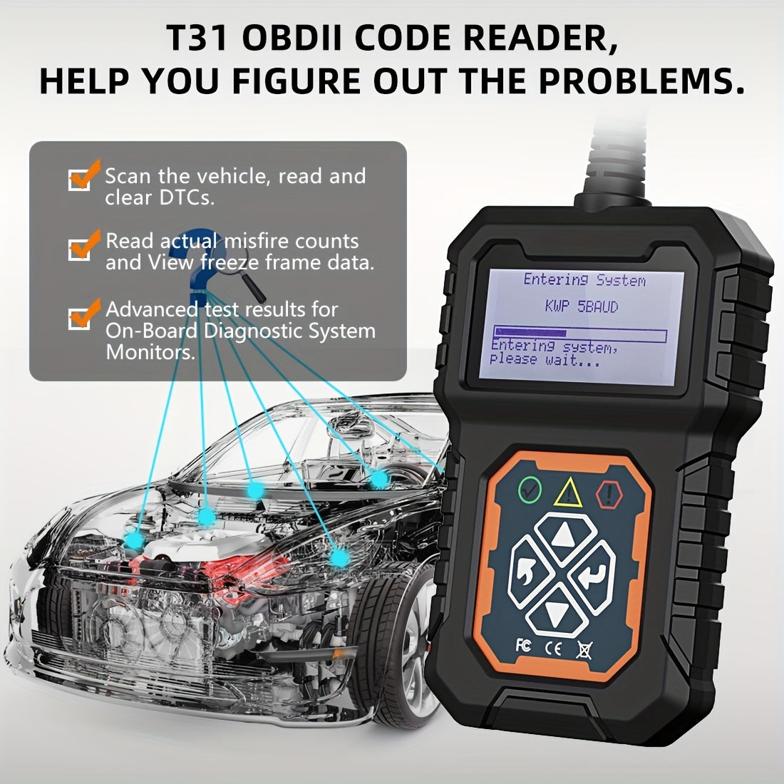 Car Code Reader: Get Instant Diagnosis Of Your Vehicle's Check Engine Light With OBD2 Scanner!