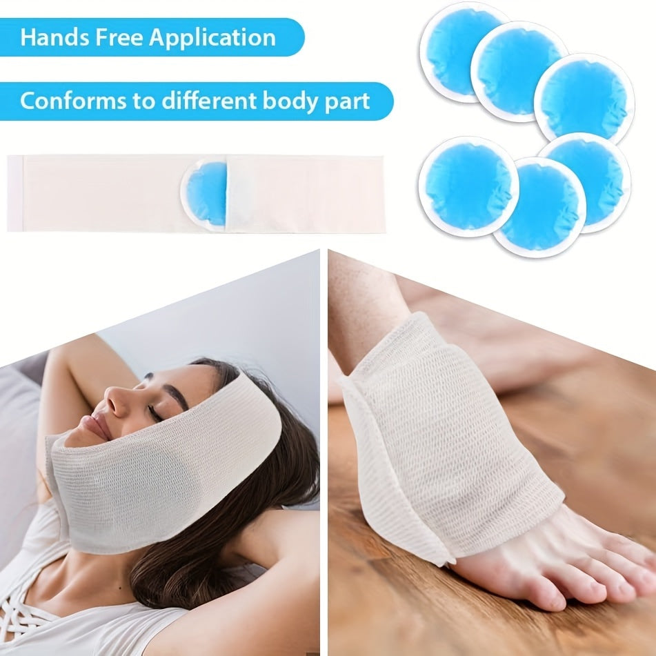 2pcs Reusable Small Ice Packs For Tired Eyes, Face, Headaches, Outdoor Sports Body